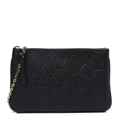 Louis Vuitton Empreinte Double Zip Pochette Black 1 of 4