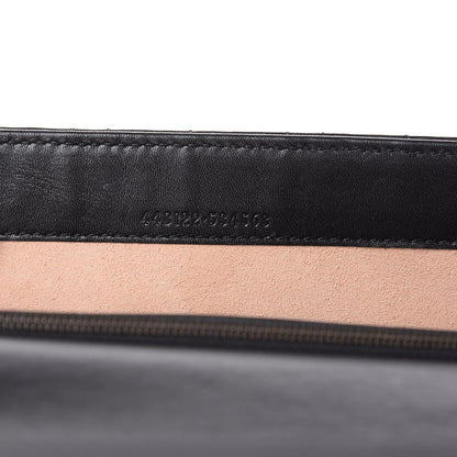 Gucci Calfskin Matelasse Mini Pearly GG Marmont Chain Wallet Black 7 of 12