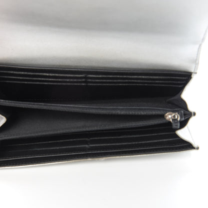Chanel Lambskin Large CC Flap Wallet Silver 5 of 22