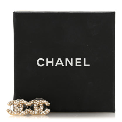 Chanel Pearl Crystal CC Earrings Gold 5 of 5