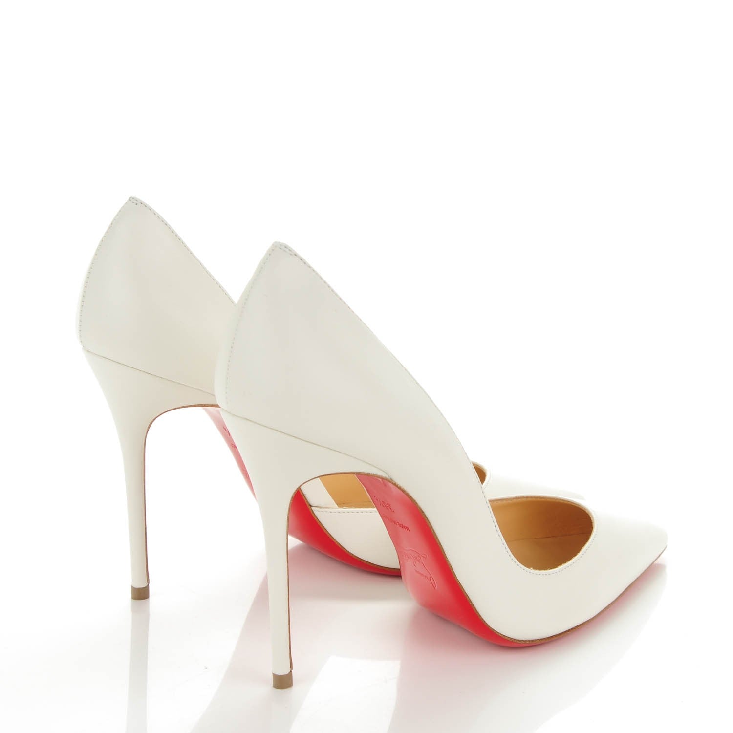Christian Louboutin Kidskin Iriza 100 Pumps 38.5 Neige 4 of 7