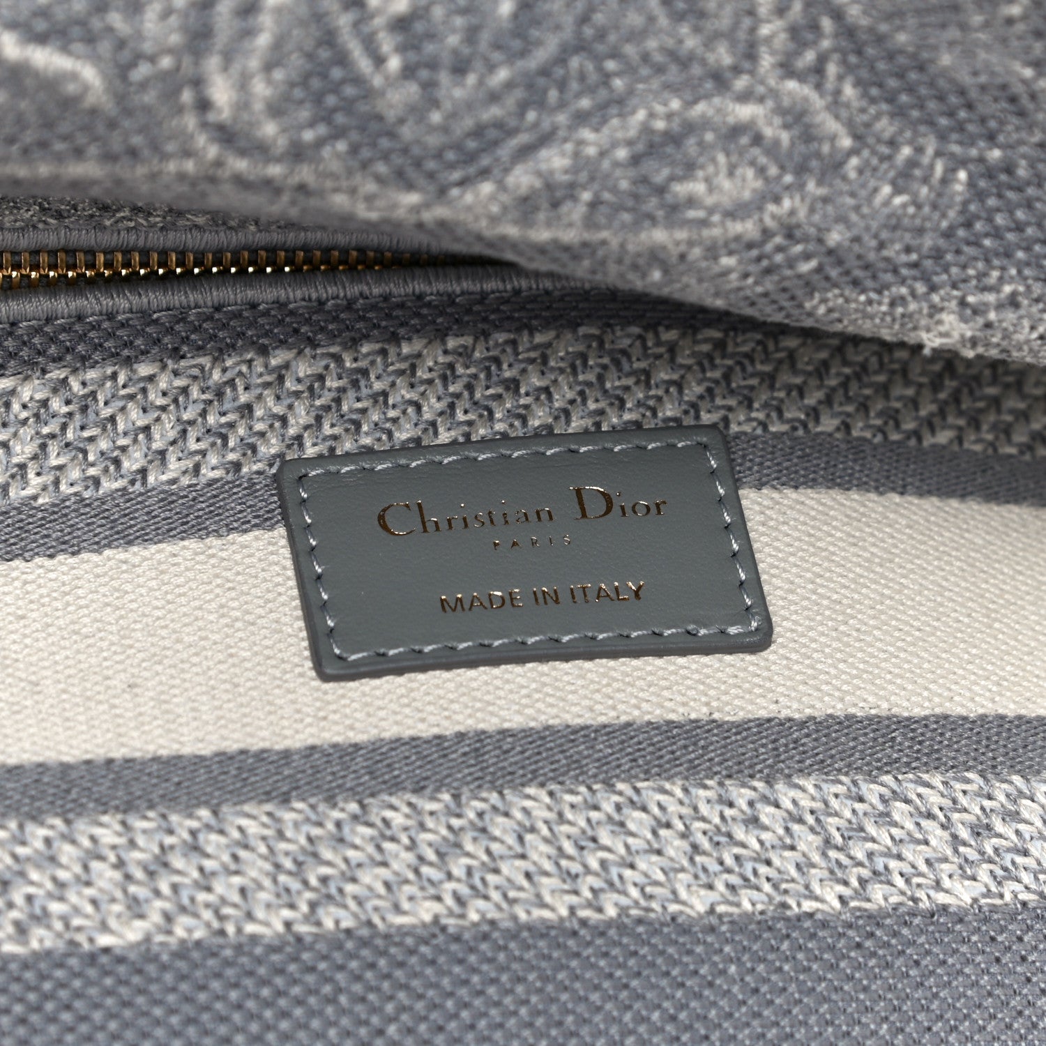 Christian Dior Canvas Toile De Jouy Reverse Embroidered Medium Lady D-Lite Gray 6 of 9