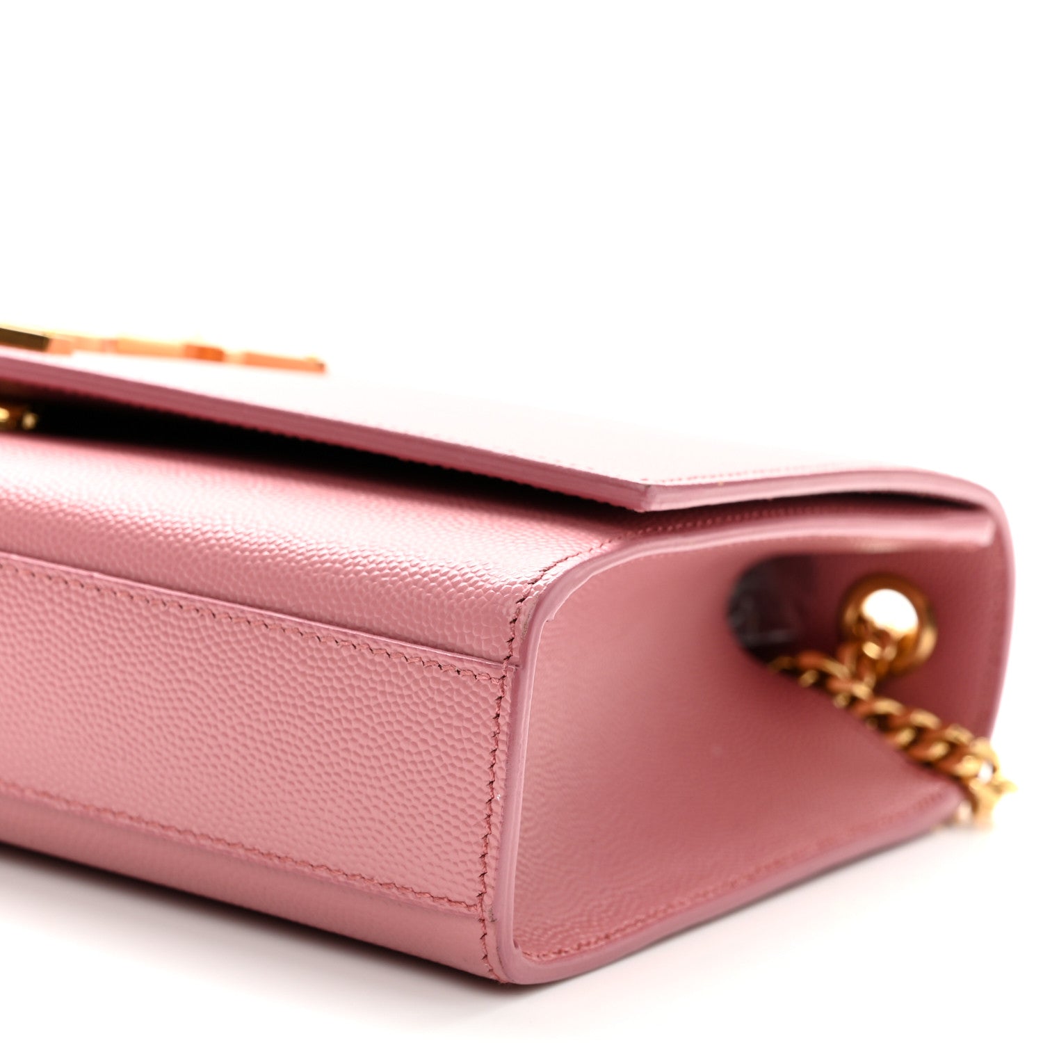 Saint Laurent Grain De Poudre Medium Classic Monogram Kate Satchel Dark Rose 9 of 10