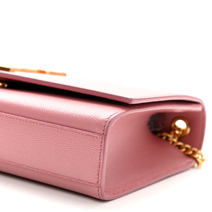Saint Laurent Grain De Poudre Medium Classic Monogram Kate Satchel Dark Rose 9 of 10
