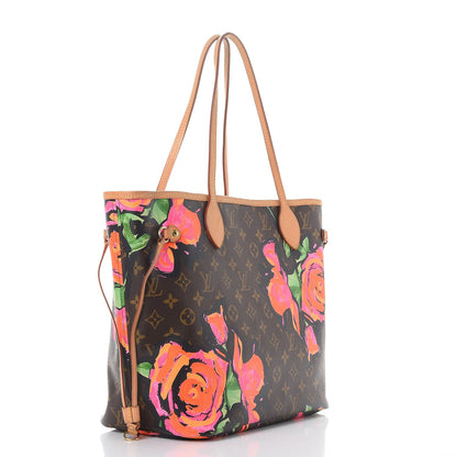 Louis Vuitton Monogram Roses Neverfull MM 3 of 8