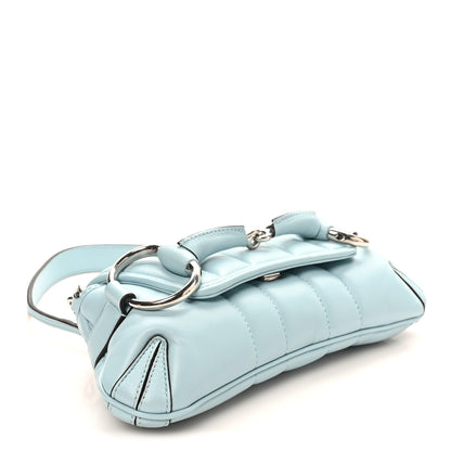 Gucci Nappa Vertical Matelasse Medium Maxi Horsebit Chain Shoulder Bag Crystal Snow 4 of 10