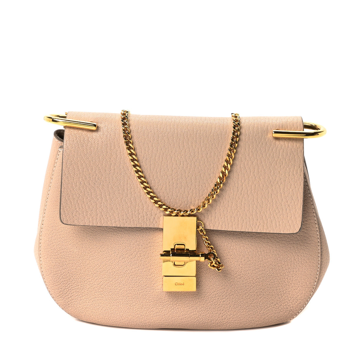 Chloe Grained Lambskin Drew Shoulder Bag Abstract White 1 of 10