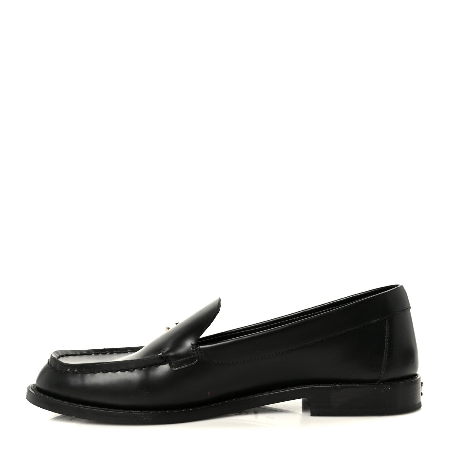 Chanel Calfskin Crystal CC Mocassin Loafers 36 Black 1 of 10