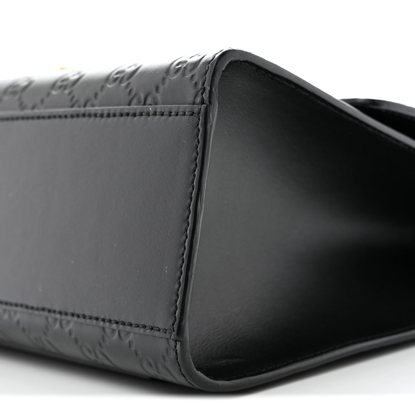 Guccissima Medium Padlock Shoulder Bag Black