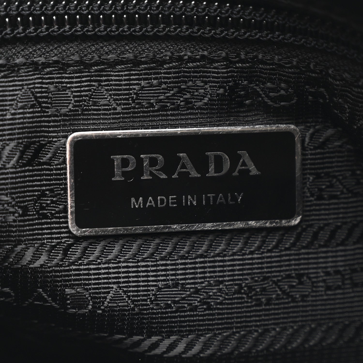 Prada Re-Nylon Vela Saffiano Pocket Double Zip Shoulder Bag Black 6 of 10