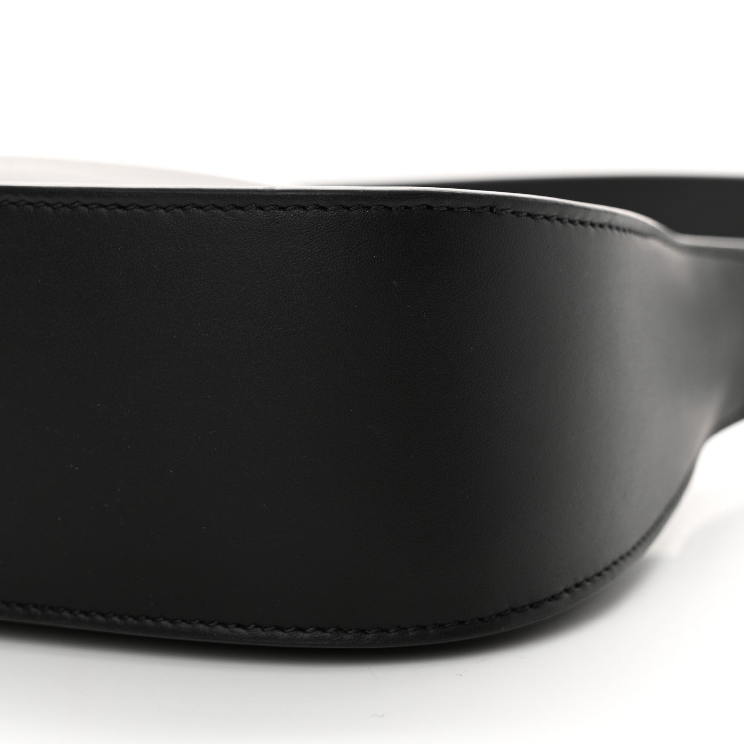 The Row Smooth Calfskin Half Moon Shoulder Bag Black 9 of 10
