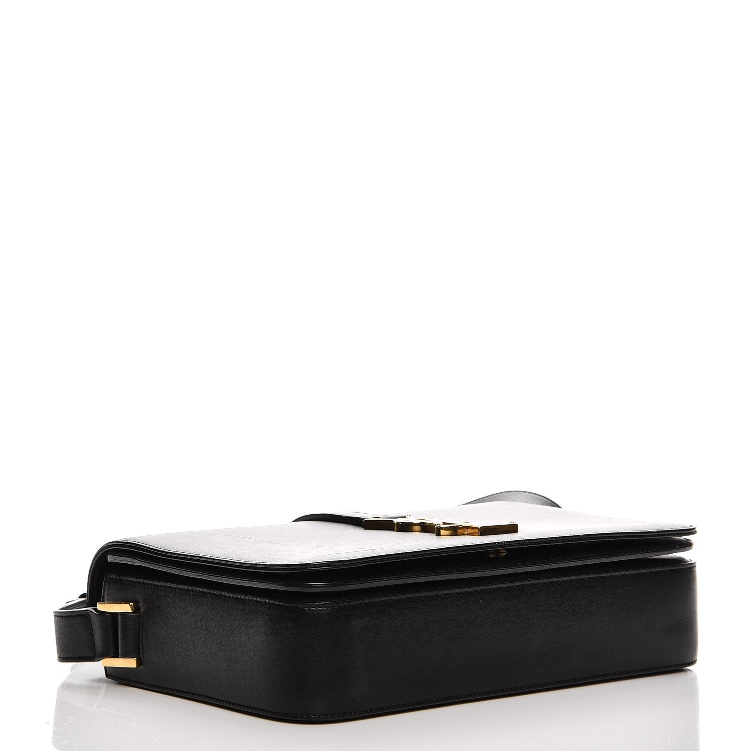 Saint Laurent Smooth Calfskin Medium Classic Monogram Universite Bag Black 4 of 13
