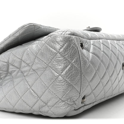 Chanel Metallic Calfskin Quilted XXL Travel Flap Bag Silver 9 of 10