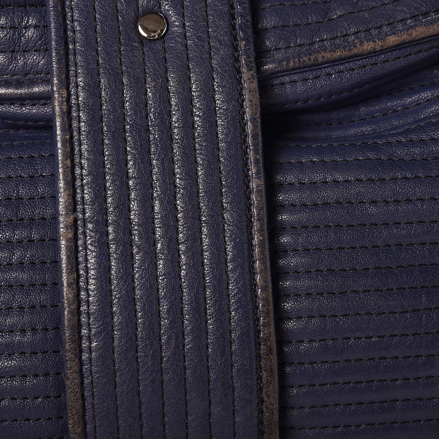 Lambskin Quilted Happy Flap Blue