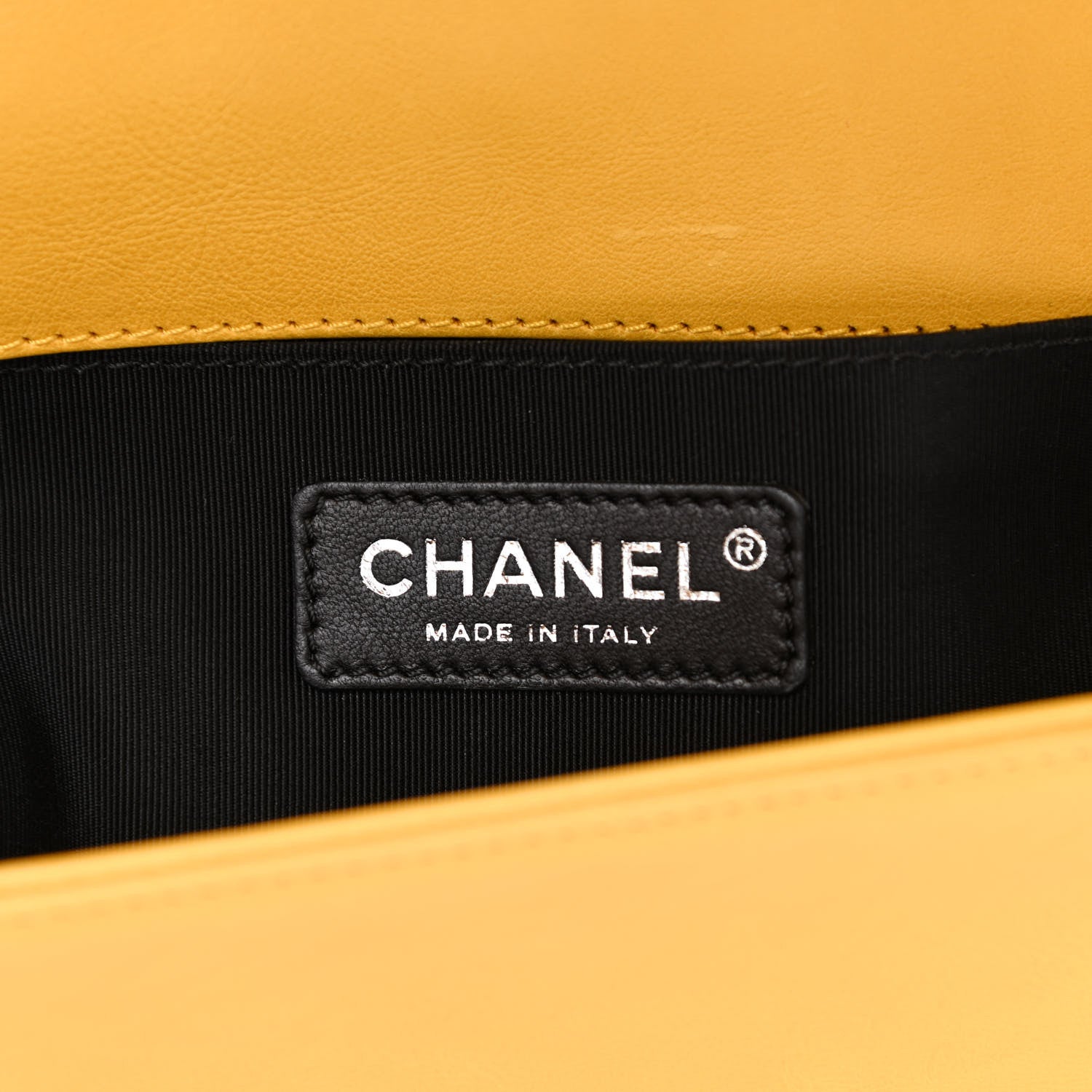 Chanel Calfskin Quilted Medium Boy Flap Yellow 6 of 10
