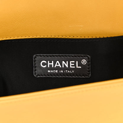 Chanel Calfskin Quilted Medium Boy Flap Yellow 6 of 10