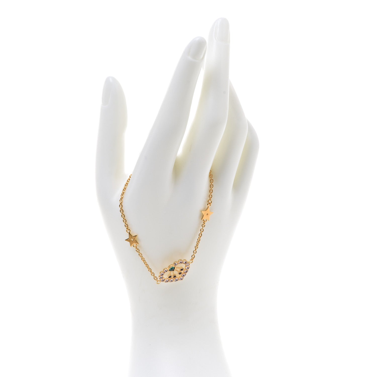 Christian Dior Crystal Heart Bracelet Gold 2 of 6