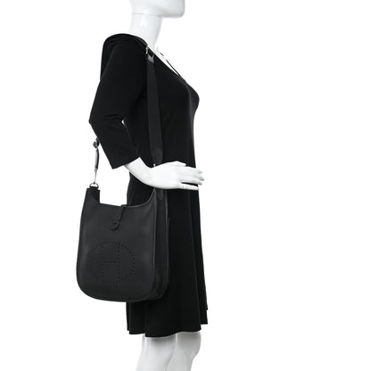 Hermes Taurillon Clemence Evelyne III PM Black 2 of 9