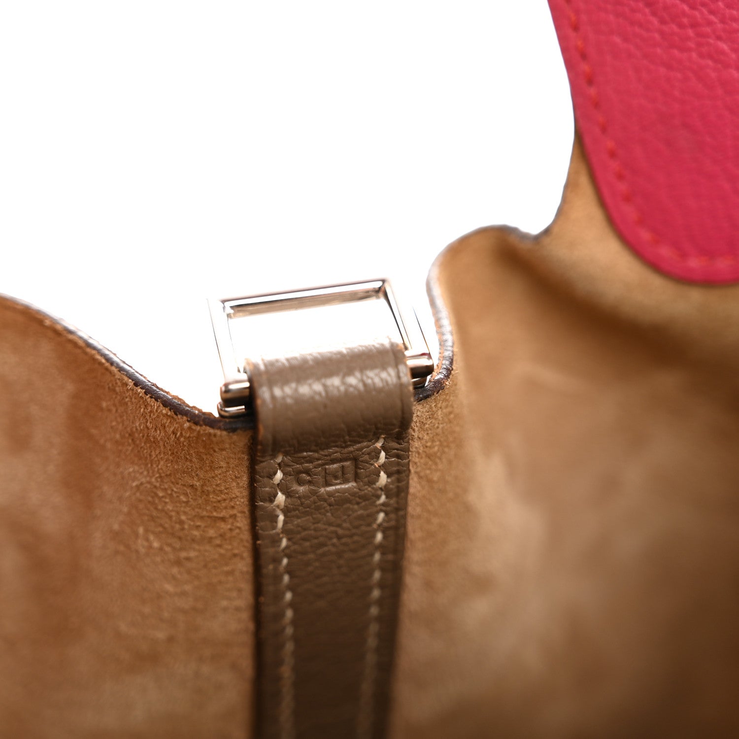 Hermes Chevre Eclat Picotin 18 PM Etoupe Rose Shocking 7 of 13