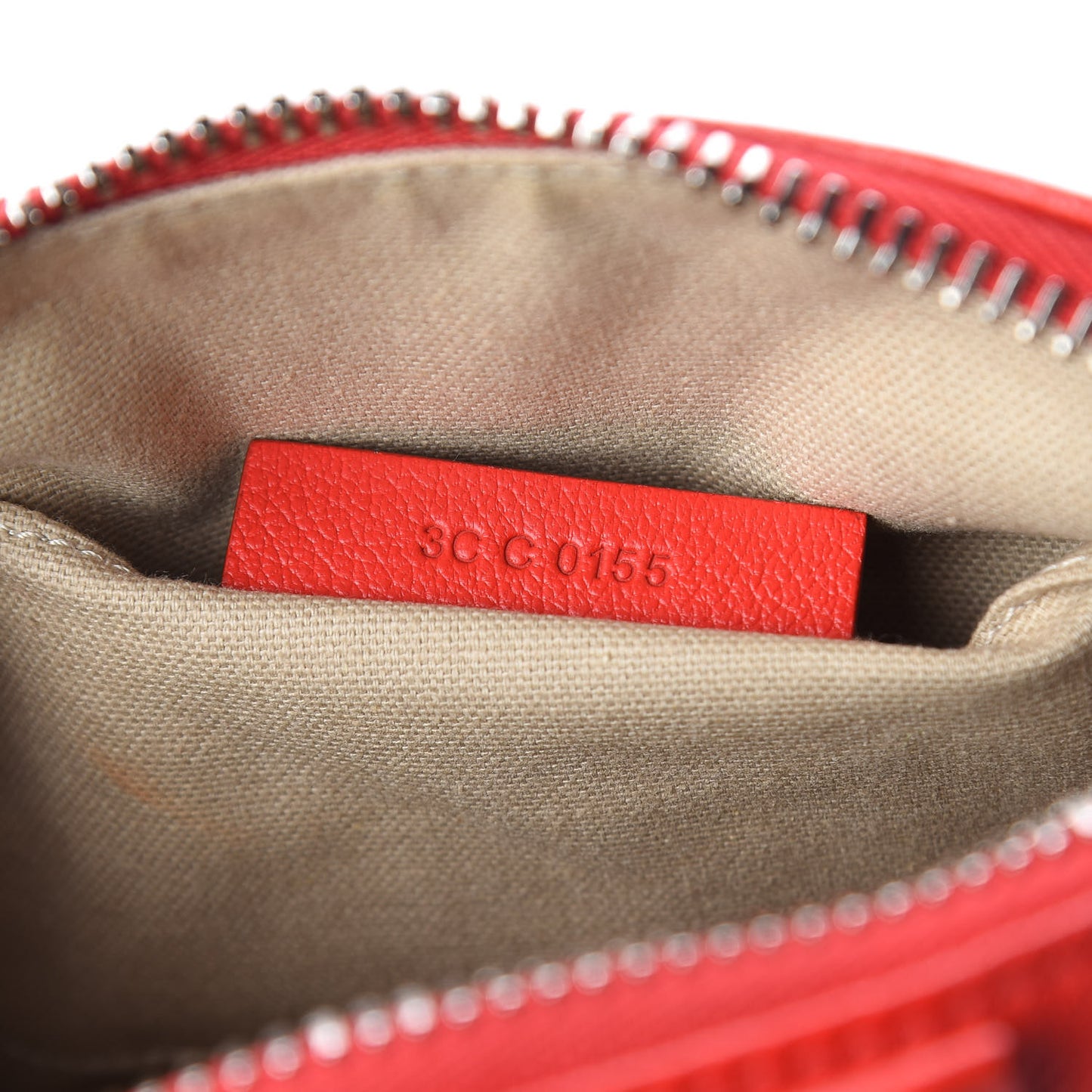 Sugar Goatskin Small Antigona Beauty Wristlet Red