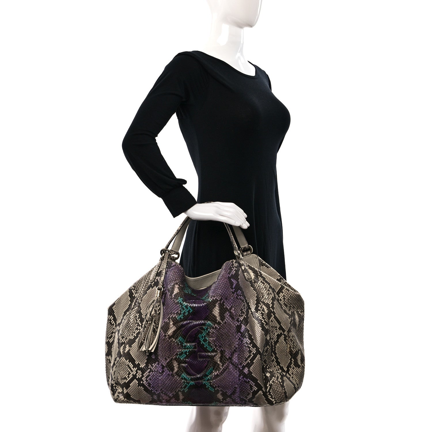 Gucci Snakeskin Large Soho Shoulder Bag 2 of 12