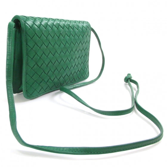 Woven Shoulder Bag Green
