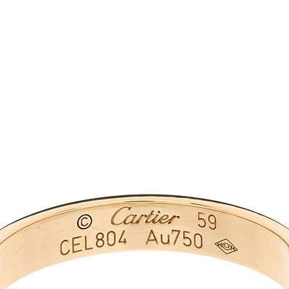 Cartier 18K Yellow Gold 3.5mm LOVE Wedding Band Ring 59 8.75 4 of 5