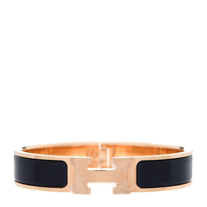Hermes Enamel Narrow Clic Clac H Bracelet PM Black 1 of 5