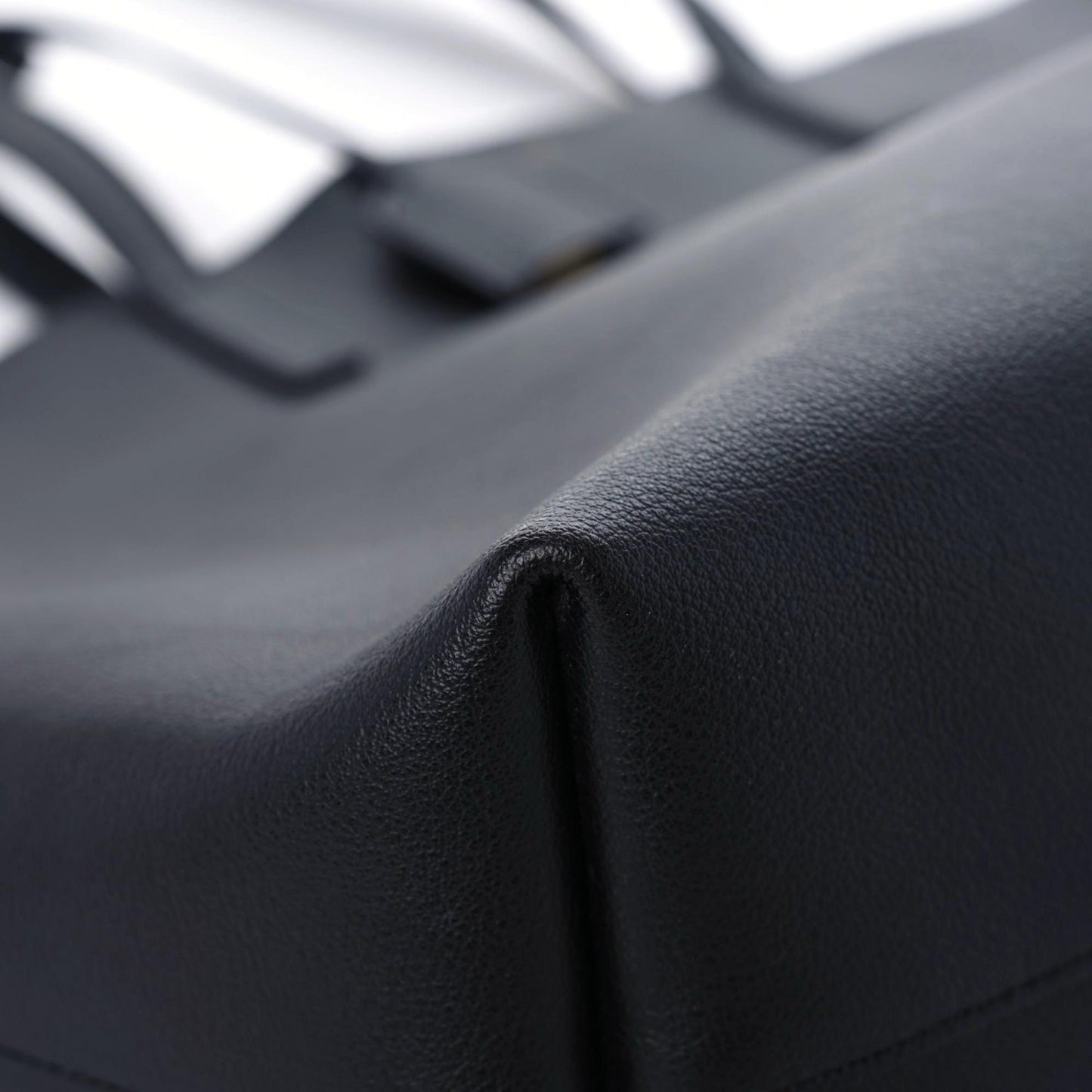 Calfskin Large Shopping Tote Black