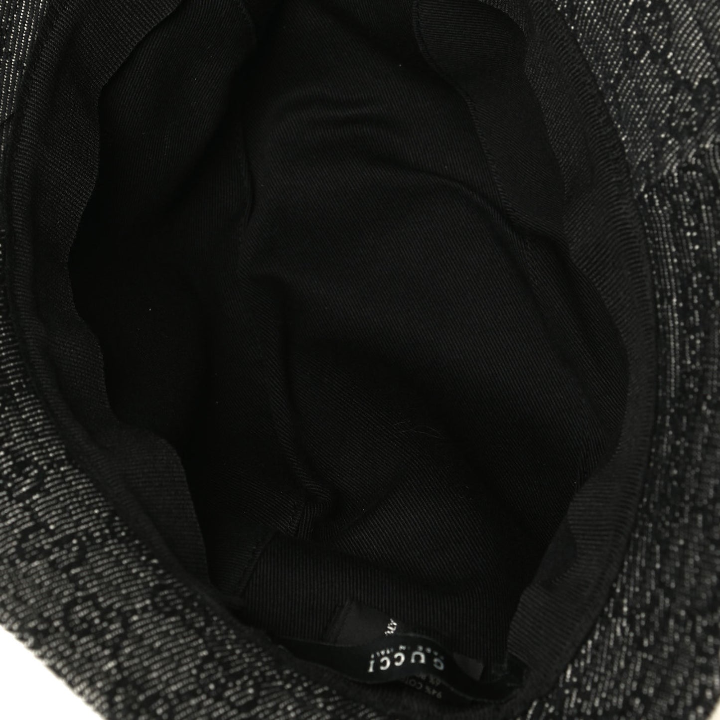 GG Monogram Bucket Hat L Black