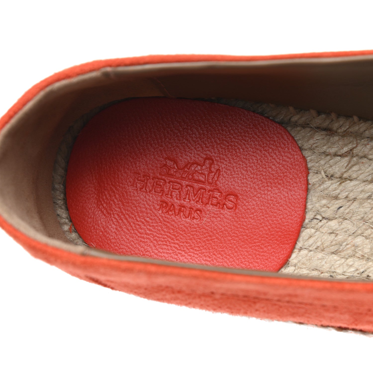 Hermes Suede Goatskin Womens Trip Espadrilles 36 Rouge Braise 7 of 7