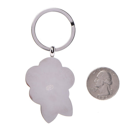 Chanel Enamel Camellia Key Chain 2 of 4