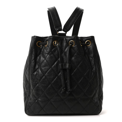 Chanel Caviar Quilted Drawstring Backpack Black 1 of 9