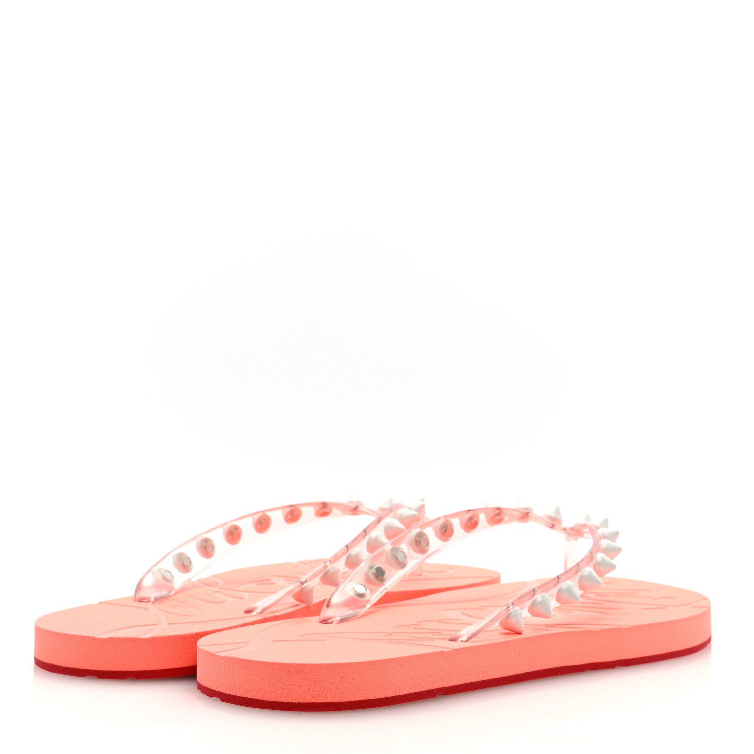 Christian Louboutin Rubber Spike Loubi Donna Flip Flop 39 Transparent 4 of 7