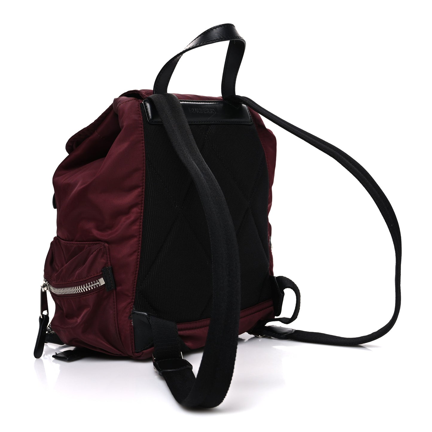 Nylon Medium Rucksack Backpack Burgundy Red