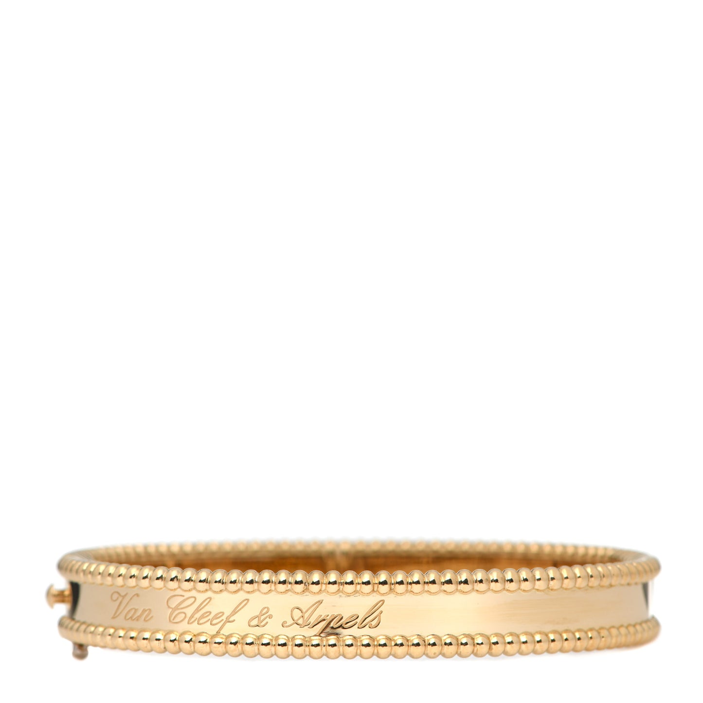 18K Yellow Gold Perlee Signature Bangle Bracelet S
