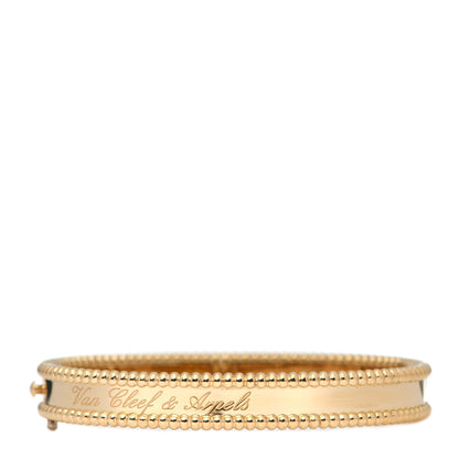 Van Cleef & Arpels 18K Yellow Gold Perlee Signature Bangle Bracelet S 3 of 5