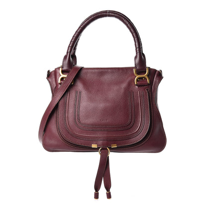 Chloe Calfskin Medium Marcie Satchel Wine Purple 1 of 12