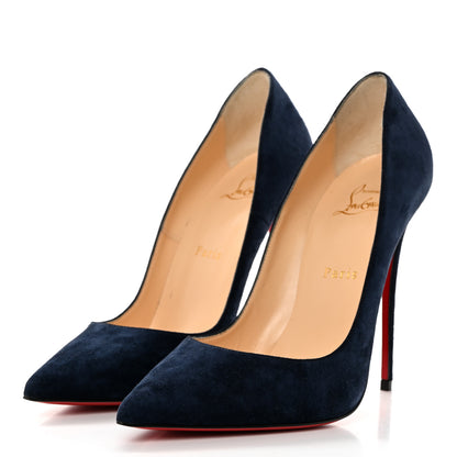 Christian Louboutin Veau Velours So Kate 120 Pumps 39.5 Marine 3 of 8