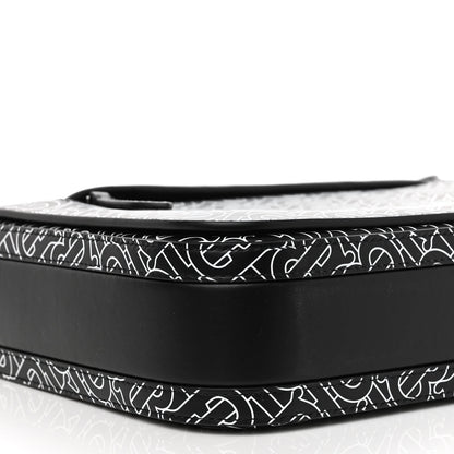 Burberry Calfskin Monogram TB Print Messenger Bag Black White 8 of 9