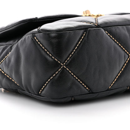 Chanel Lambskin Chain Quilted Medium Chanel 19 Flap Black 9 of 10