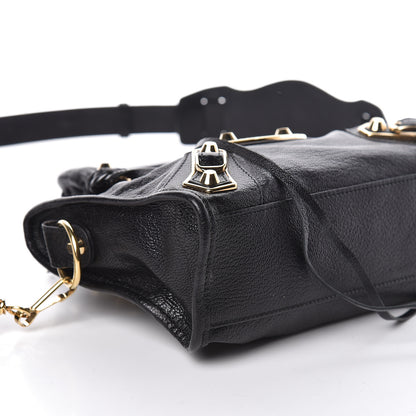 Balenciaga Chevre Gold Metallic Edge Hardware Mini City Black 8 of 10