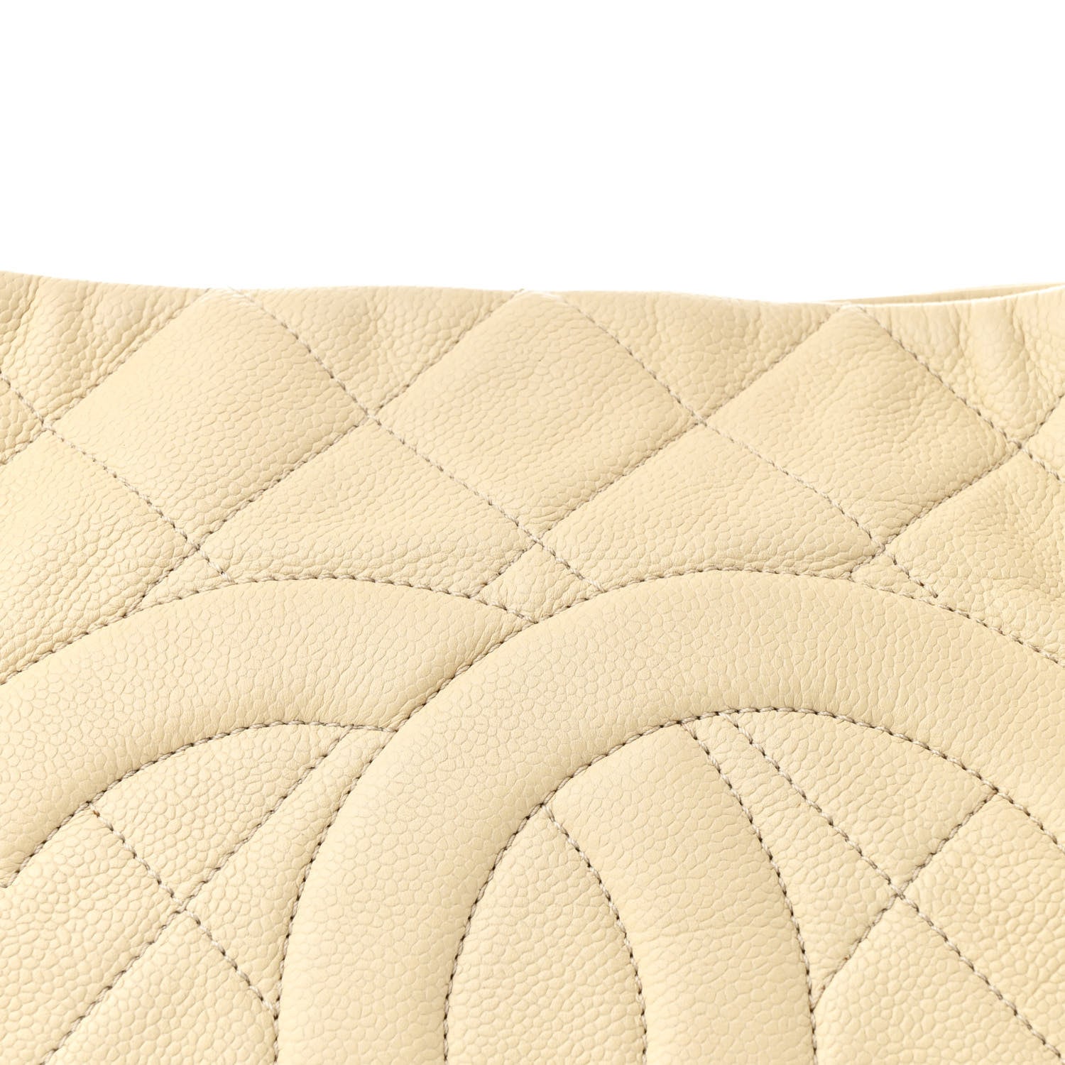 Chanel Caviar Quilted Expandable Zip Shoulder Bag Light Beige 8 of 10