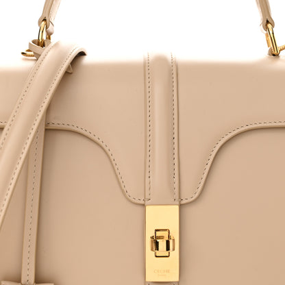 Celine Satinated Calfskin Small 16 Top Handle Bag Nude 9 of 12