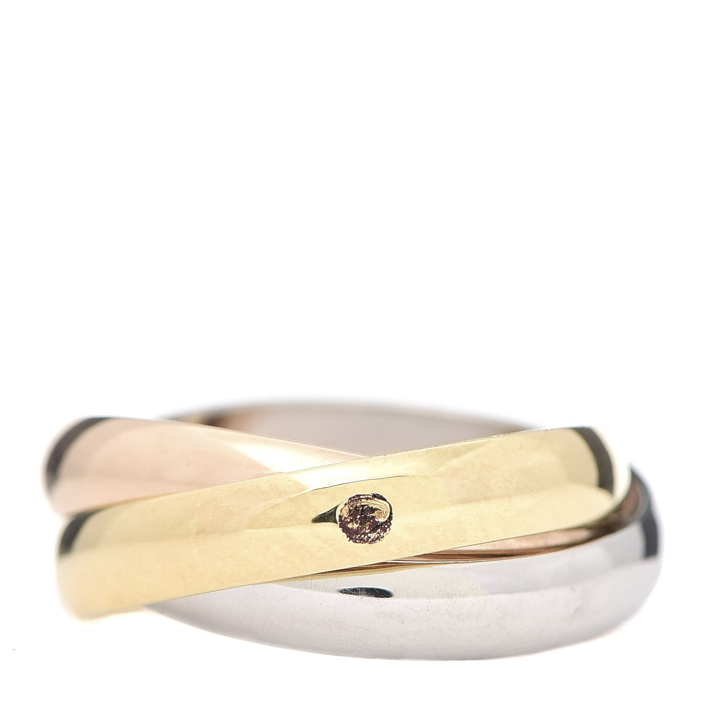 18K Pink Yellow White Gold Classic Les Must De Trinity Ring 51 5.75