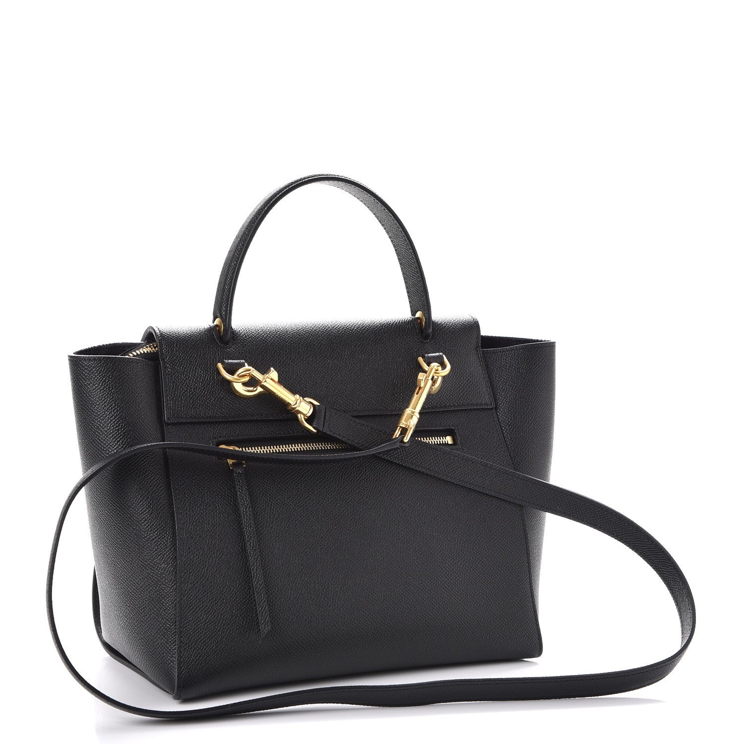 Celine Grained Calfskin Micro Belt Bag Black 3 of 9