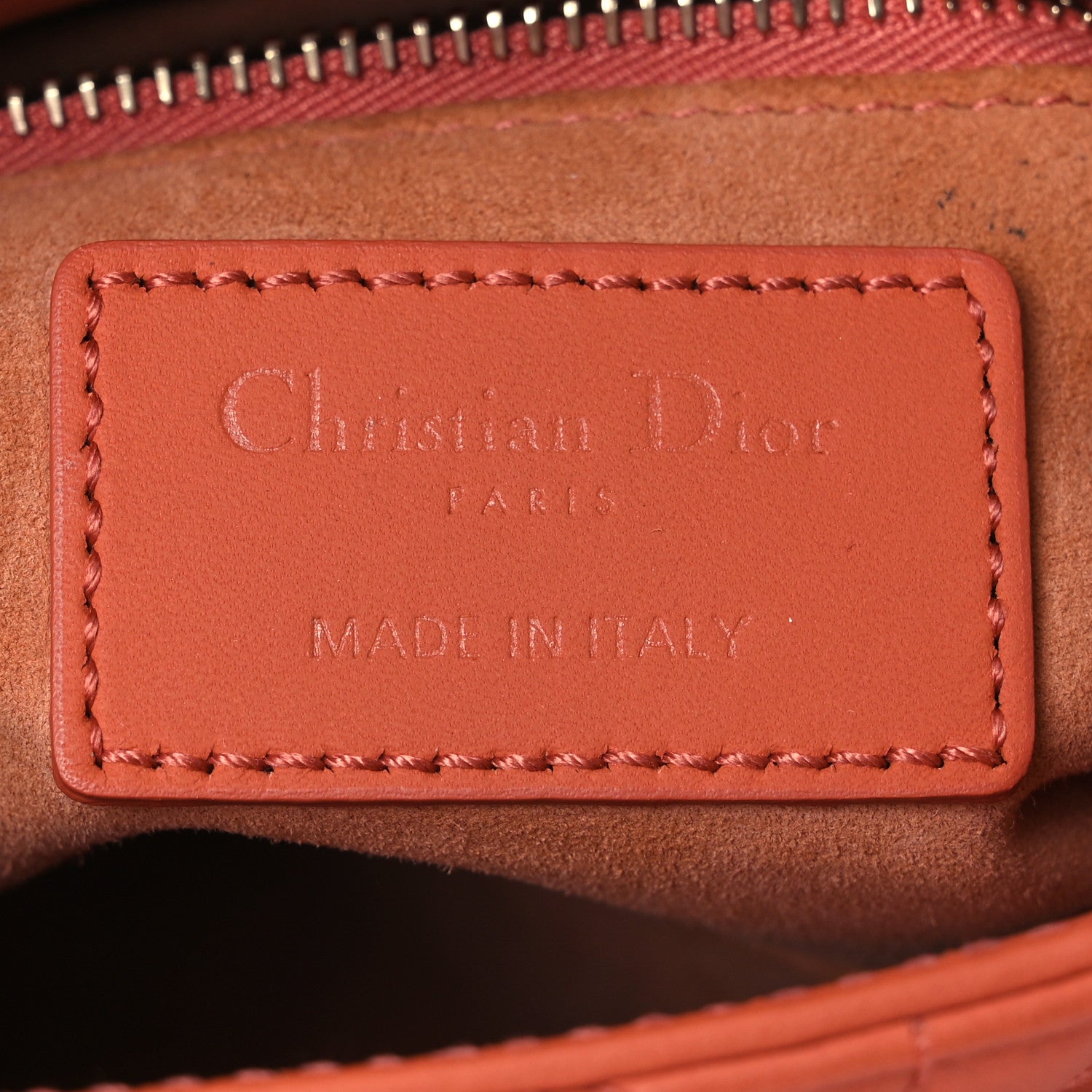 Christian Dior Ultra Matte Calfskin Cannage Mini Lady Dior Indian Red 7 of 20
