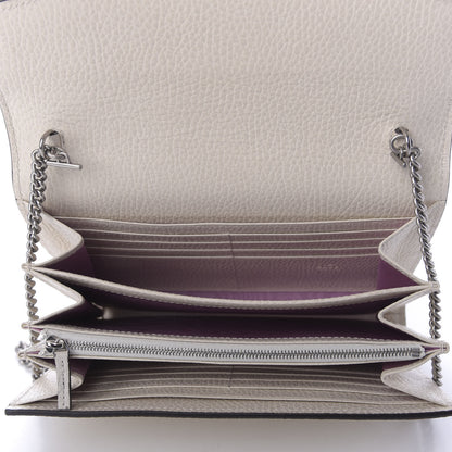 Gucci Dollar Calfskin Mini Dionysus Chain Wallet Mystic White 5 of 9