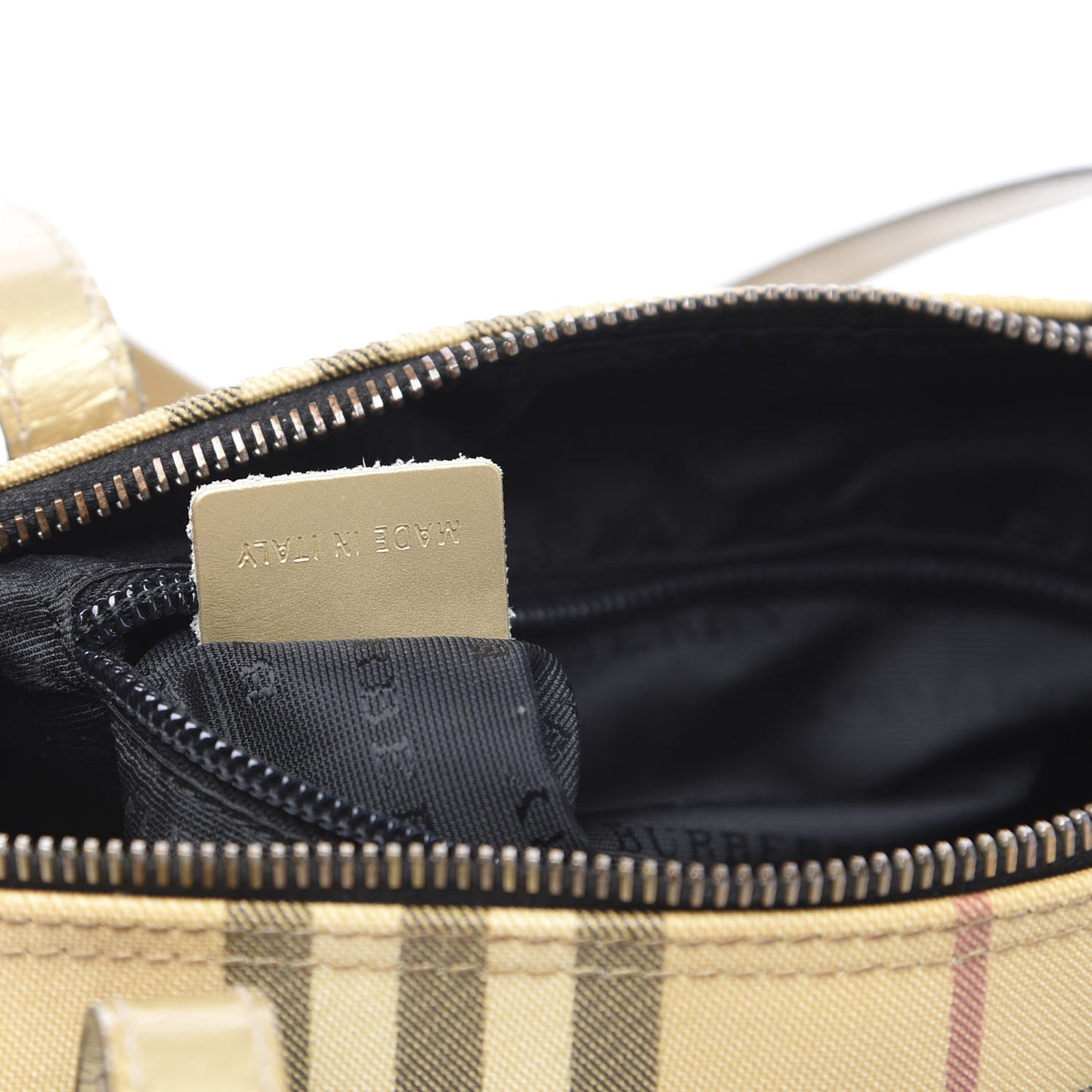 House Check London Satchel Gold