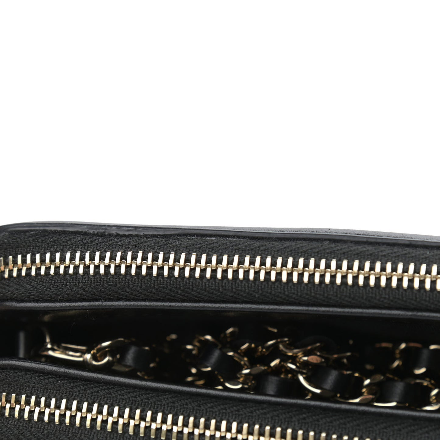 Caviar Quilted CC Filigree Clutch With Chain Black